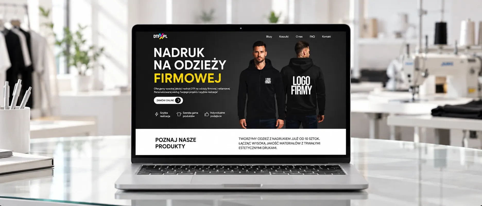 DTFX - nadruk na odzieży firmowej - realizacja Jrise