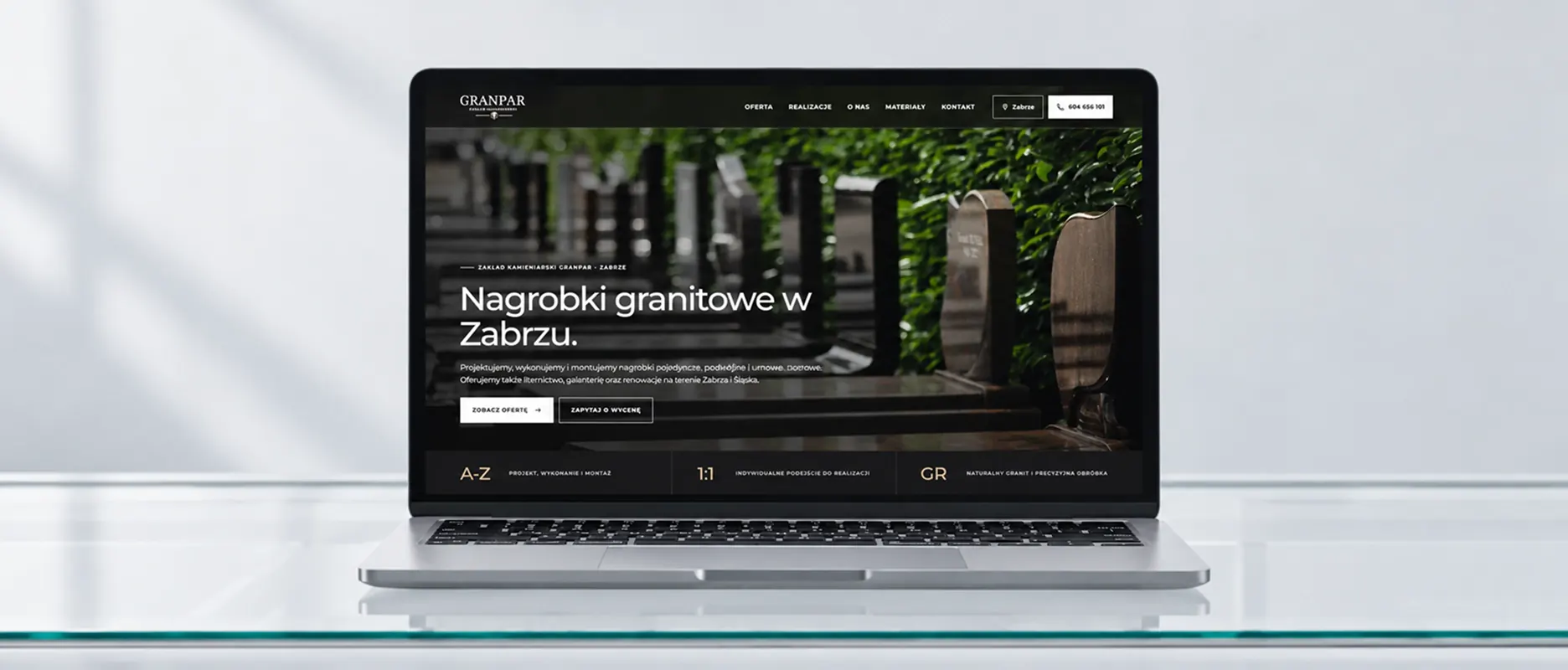 Granpar - zakład kamieniarski - realizacja Jrise