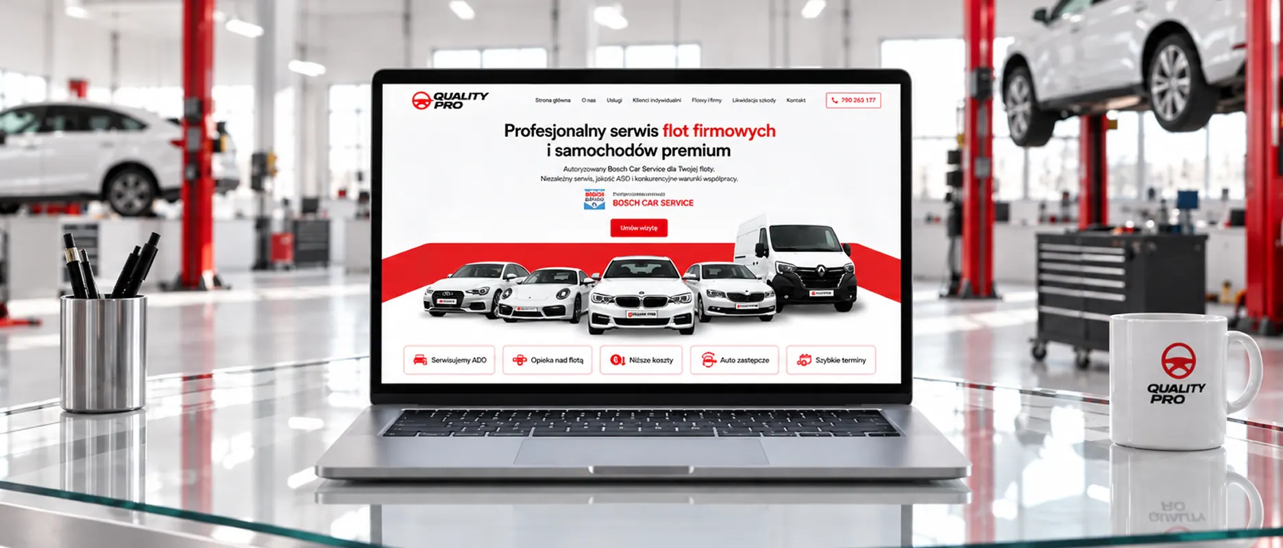 Quality Pro - serwis samochodowy - realizacja Jrise