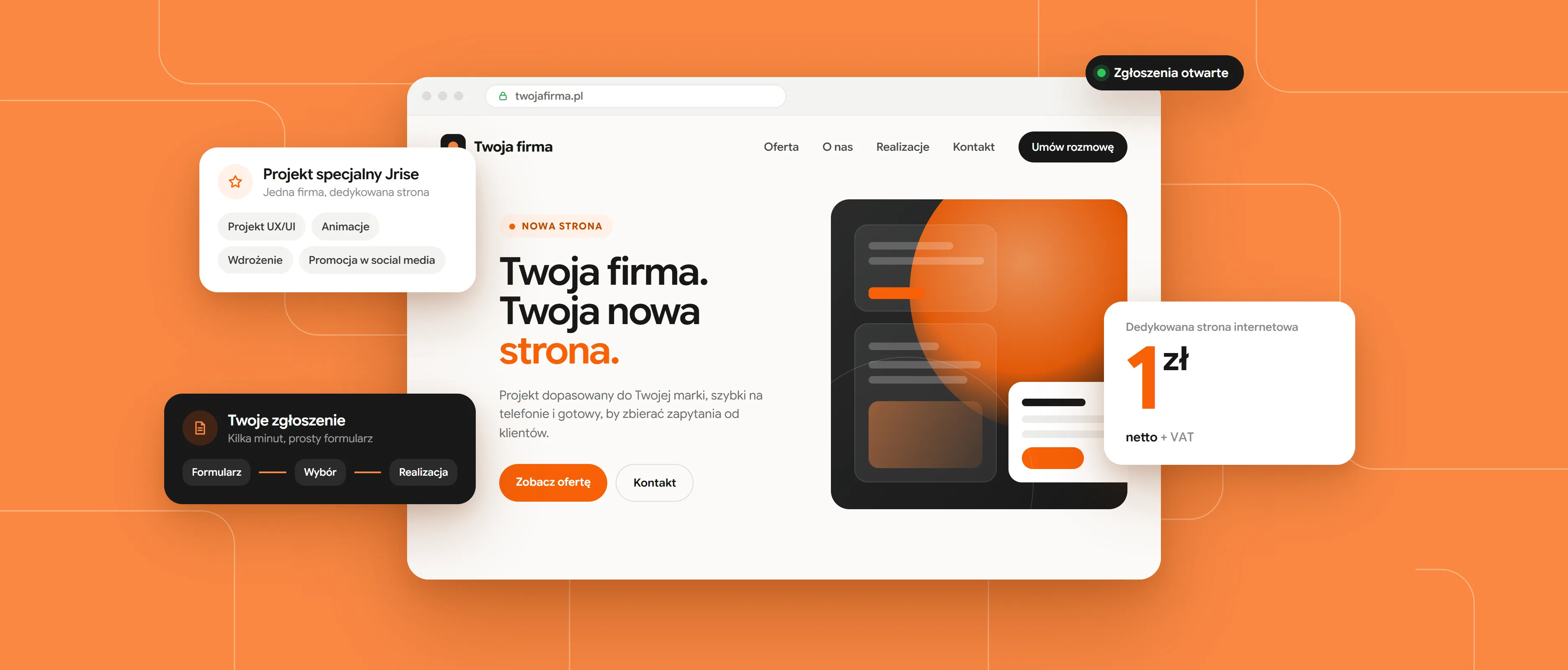 Strona internetowa za 1 zł - projekt specjalny Jrise